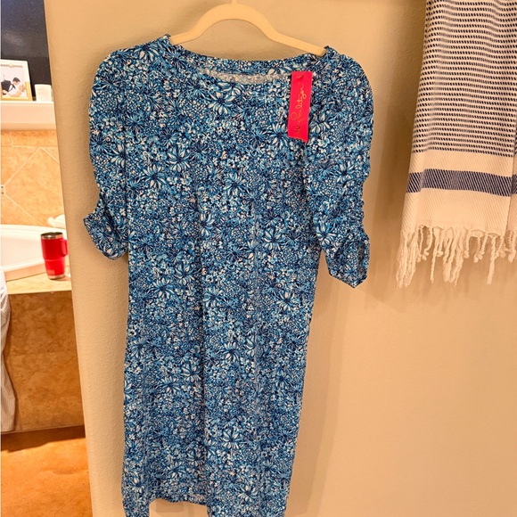 Lilly Pulitzer Dresses & Skirts - NWT Lilly Pulitzer Belden Pima Cotton Dress in Cumulus Blend Blooming Floral